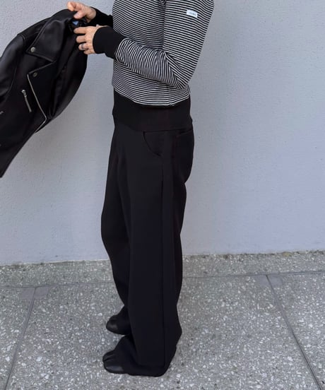 medium wide pants black
