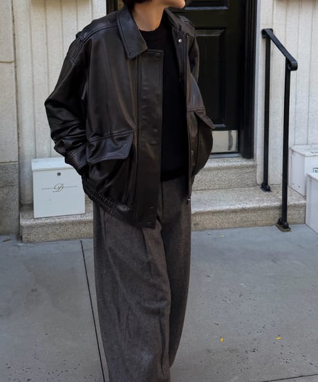 leather blouson