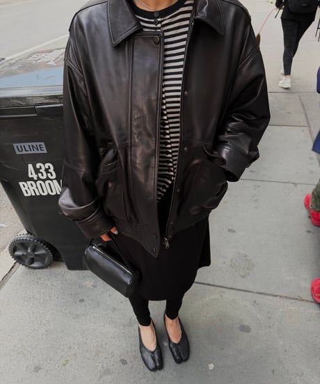 leather blouson
