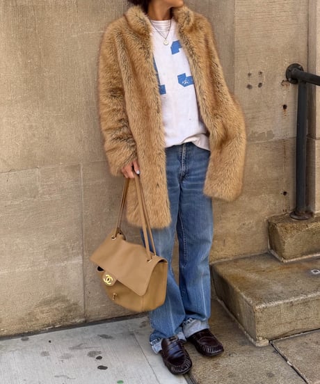 midi faux fur coat
