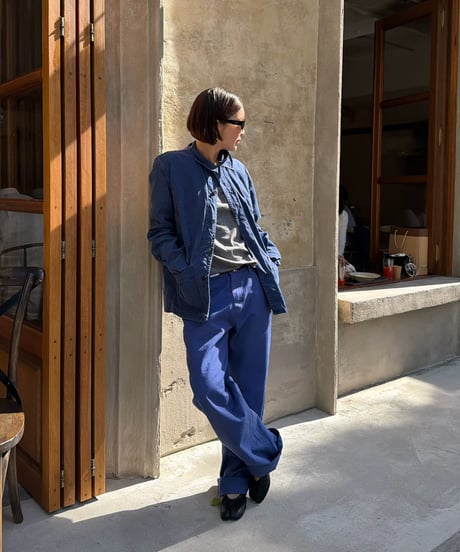 vintage blue cotton pants