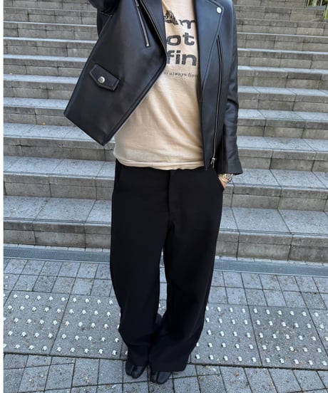 medium wide pants black