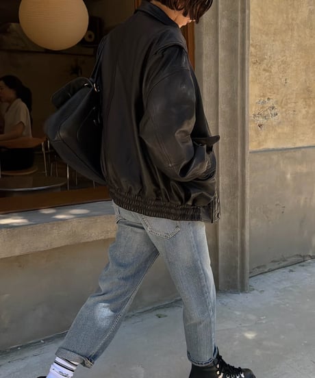 leather blouson