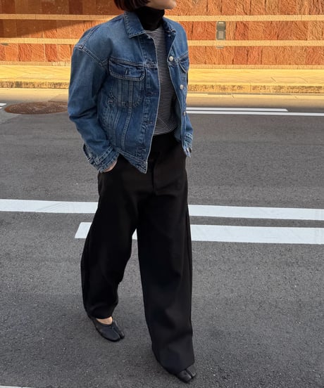 medium wide pants black