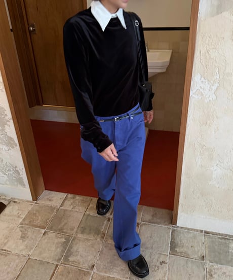 vintage blue cotton pants