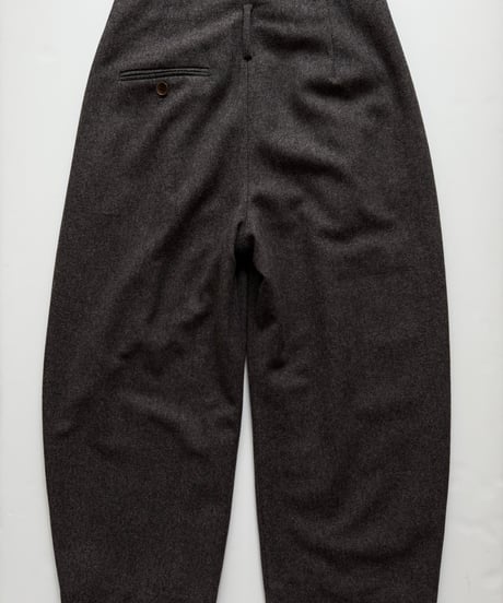 wool tweed wide slacks