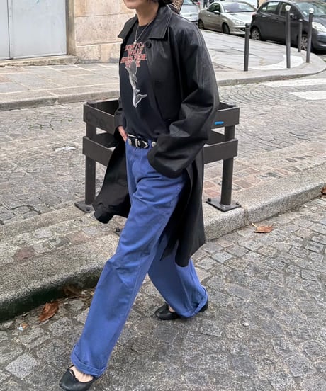 vintage blue cotton pants
