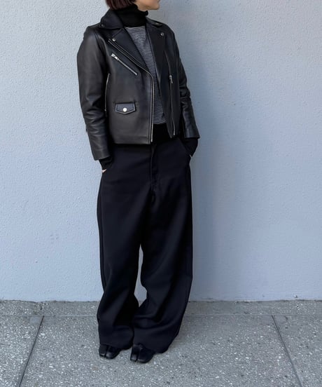 medium wide pants black