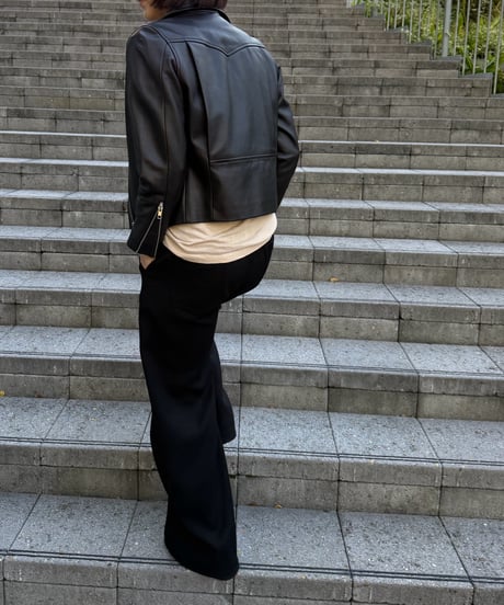 medium wide pants black