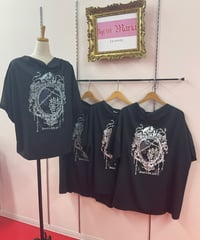 《Deorart》袖シアー ドレープ Tシャツ [ 鬱 ]　DRT2895