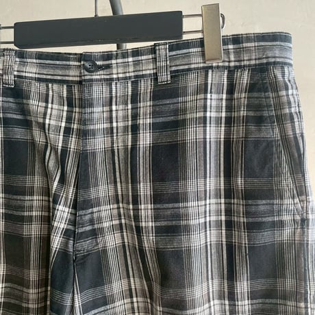 Plaid Pattern Cotton Shorts [19866]