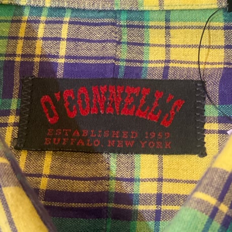 80-90s O'CONNEL'S Madras Check B.D. Shirt [20224]