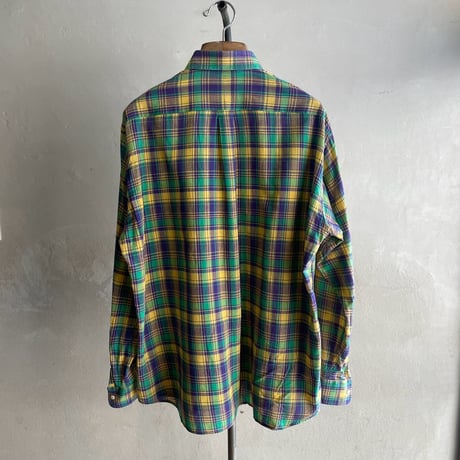 80-90s O'CONNEL'S Madras Check B.D. Shirt [20224]
