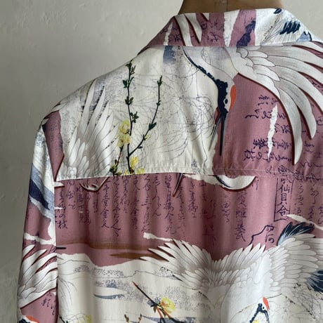 Traditional Japanese Pattern S/S Rayon Shirt [19936]