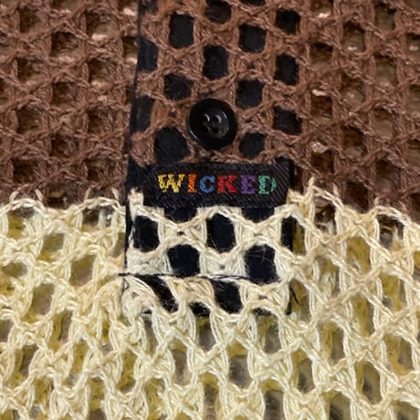 Henry-Neck S/S Border Mesh Tee [19841]
