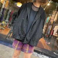 90s ISSEY MIYAKE Crinkle Stripe Tailored Jacket [19992]