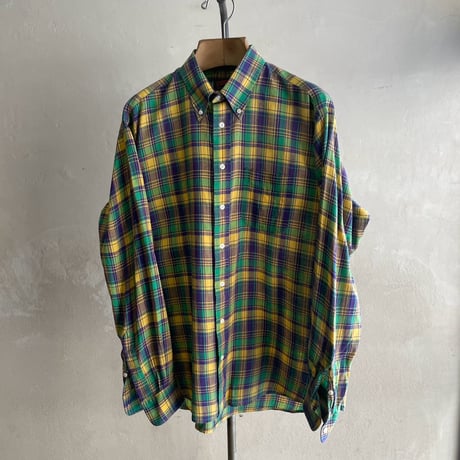 80-90s O'CONNEL'S Madras Check B.D. Shirt [20224]