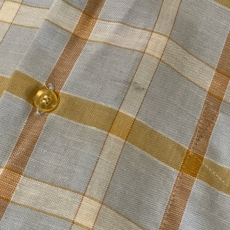 70s Cotton S/S Check B.D. Shirt [19944]