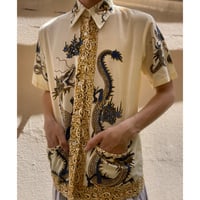70s Dragon Pattern S/S Batik Shirt [19900]