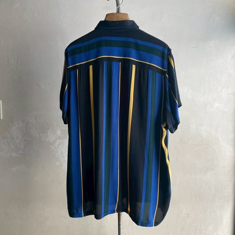 S/S Rayon Stripe Shirt [19857]