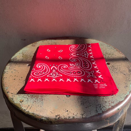 60s Paisley Pattern Cotton Bandana [20168]
