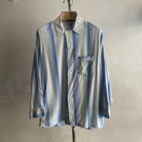 40~50s Pilgrim L/S Cotton Stripe Pajama Shirt [20050]