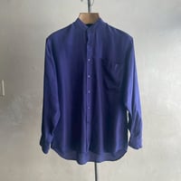 S/S Silk Band-Collar Shirt [19828]