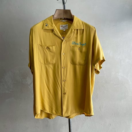 50-60s King Louie S/S Rayon Bowling Shirt [19983]