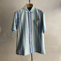 Silk Cotton S/S Stripe Shirt [19981]