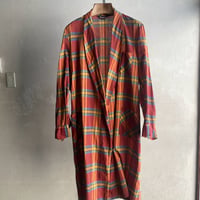 60~70s Travelaire Madras Check Gown [20303]