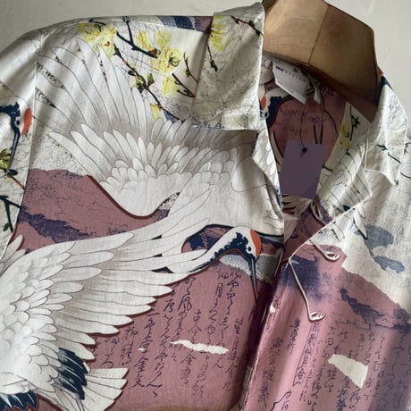 Traditional Japanese Pattern S/S Rayon Shirt [19936]