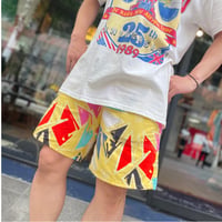 Abstract Pattern Cotton Shorts [19885]