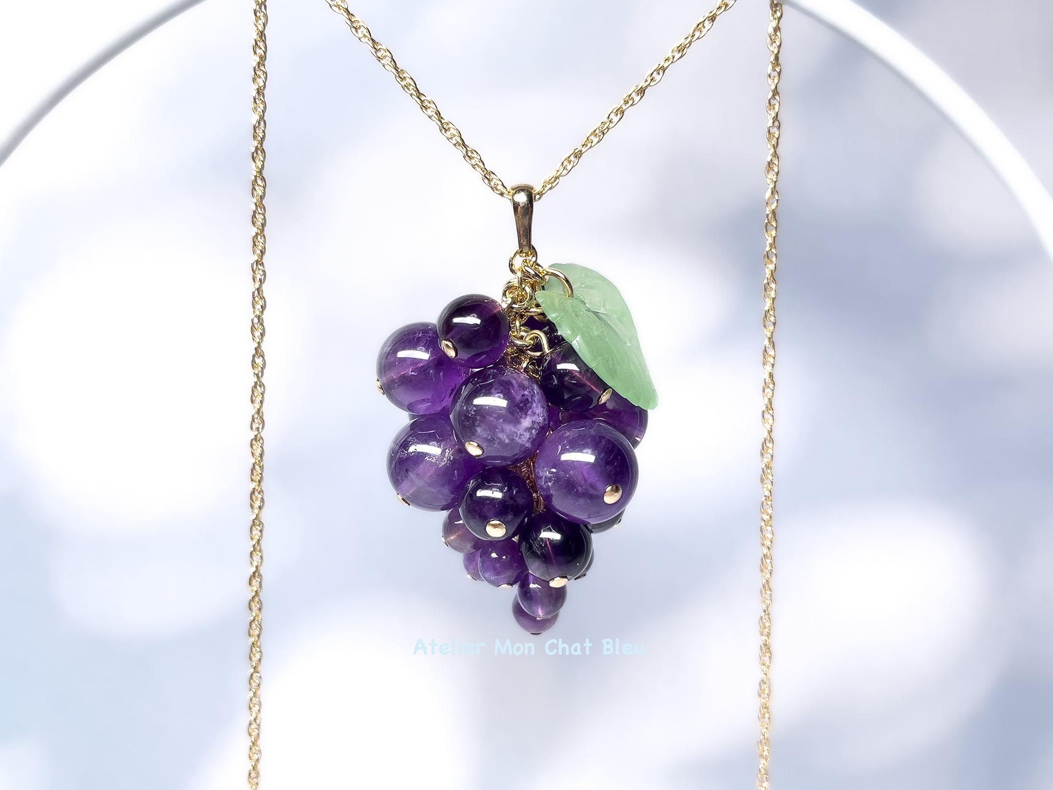 葡萄のネックレス〈プチリニューアル版〉 | Atelier Mon Chat Bleu