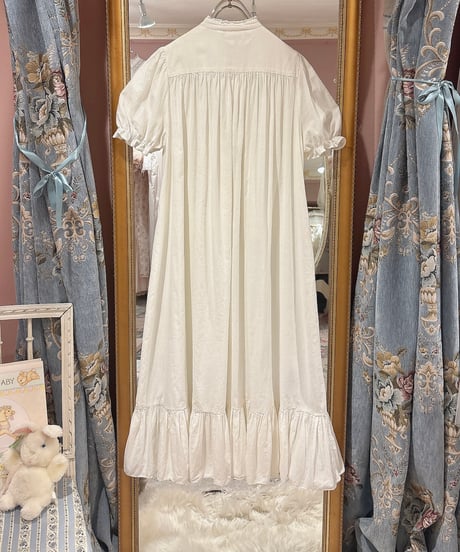 70s vintage pin tuck gather dress
