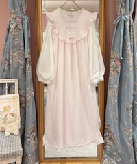 80s vintage flower embroidered dress