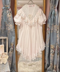 80s vintage ruffle collar lace dress