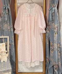 80s vintage flower embroidered gown dress