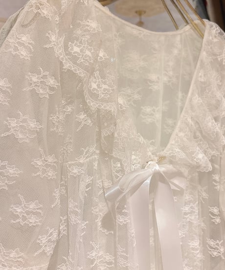60s vintage lace see-through gown dress