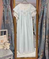 80s vintage flower embroidered dress