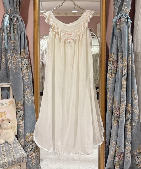 70s vintage crochet lace collar no sleeve dress
