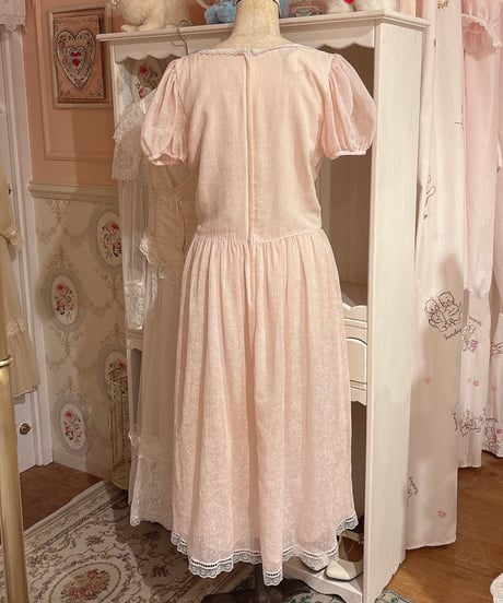 GUNNE SAX vintage ribbon flower bouquet print dress