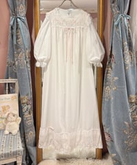 80s vintage pink flower embroidered no sleeves dress