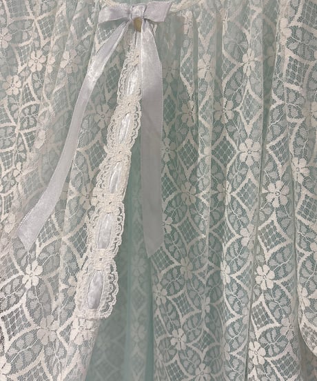 60s vintage flower lace gown dress