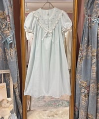 80s vintage flower embroidered dress