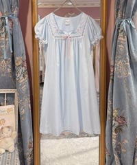 80s vintage ribbon flower embroidered dress