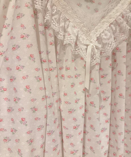 80s vintage flower pattern lace dress
