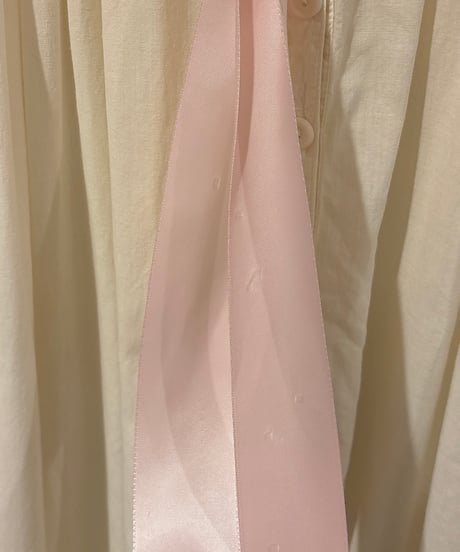 70s vintage pink satin ribbon sailor collar dress