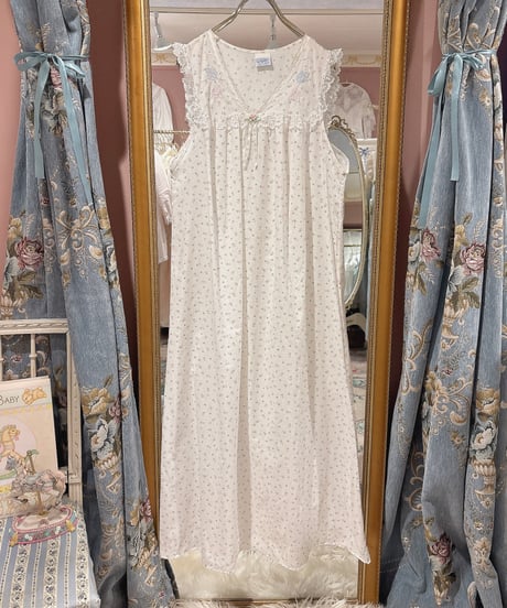 80s vintage flower pattern no sleeve dress