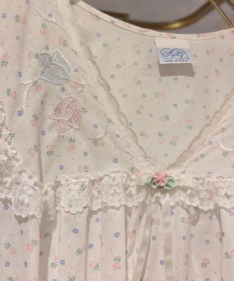 80s vintage flower pattern no sleeve dress