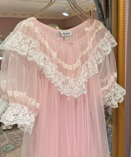 60s vintage lace see-through gown dress